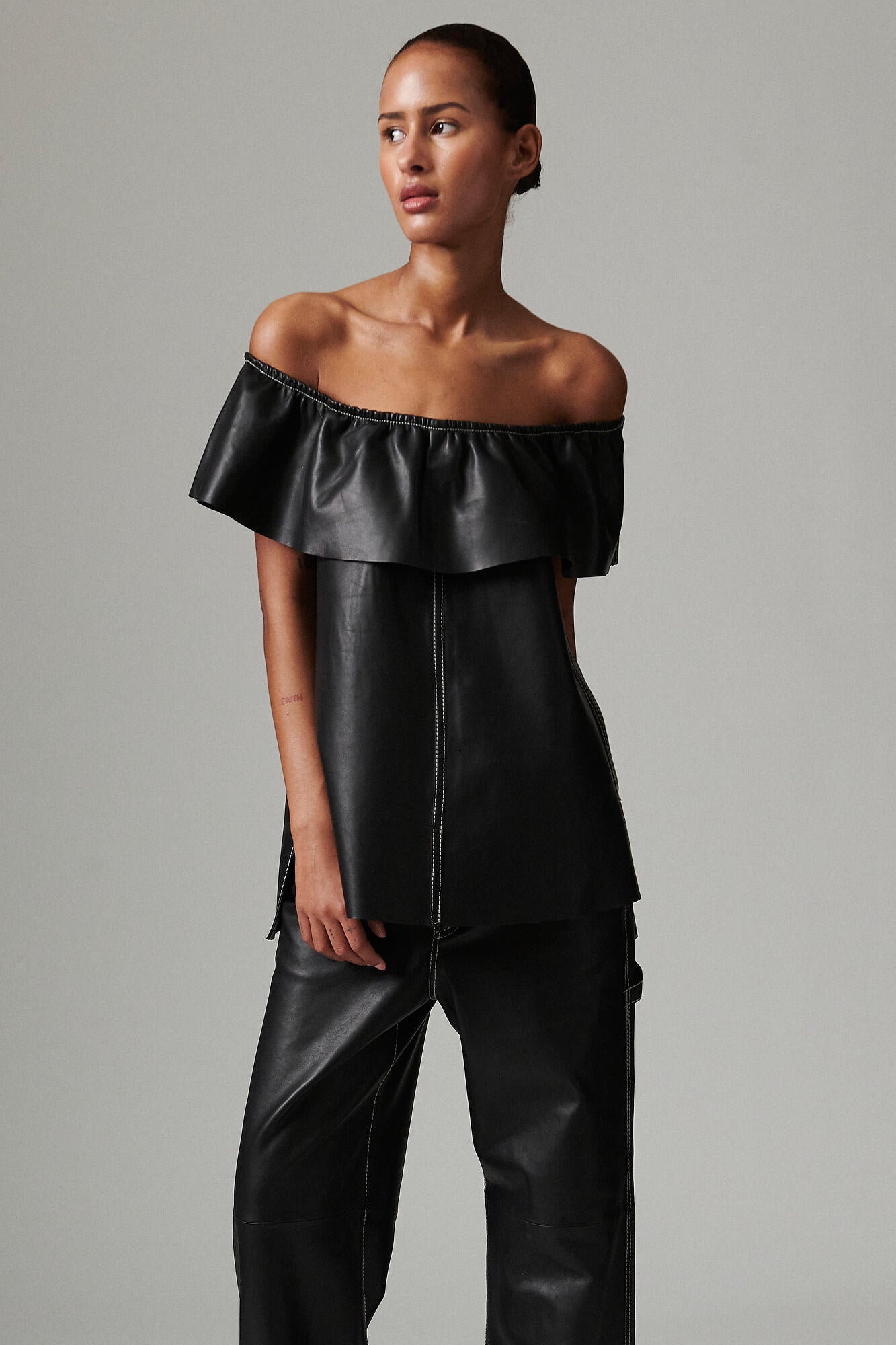Lira Soft Lamb lædertop - sort
